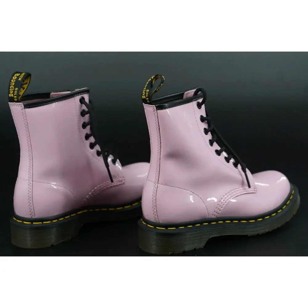 Doc Martens 1460 W combat ankle boots size 5 US laces Pink patent biker military